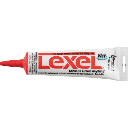 Sashco Lexel 5 Oz. VOC Caulk Polymer Sealant, Bright White 13043